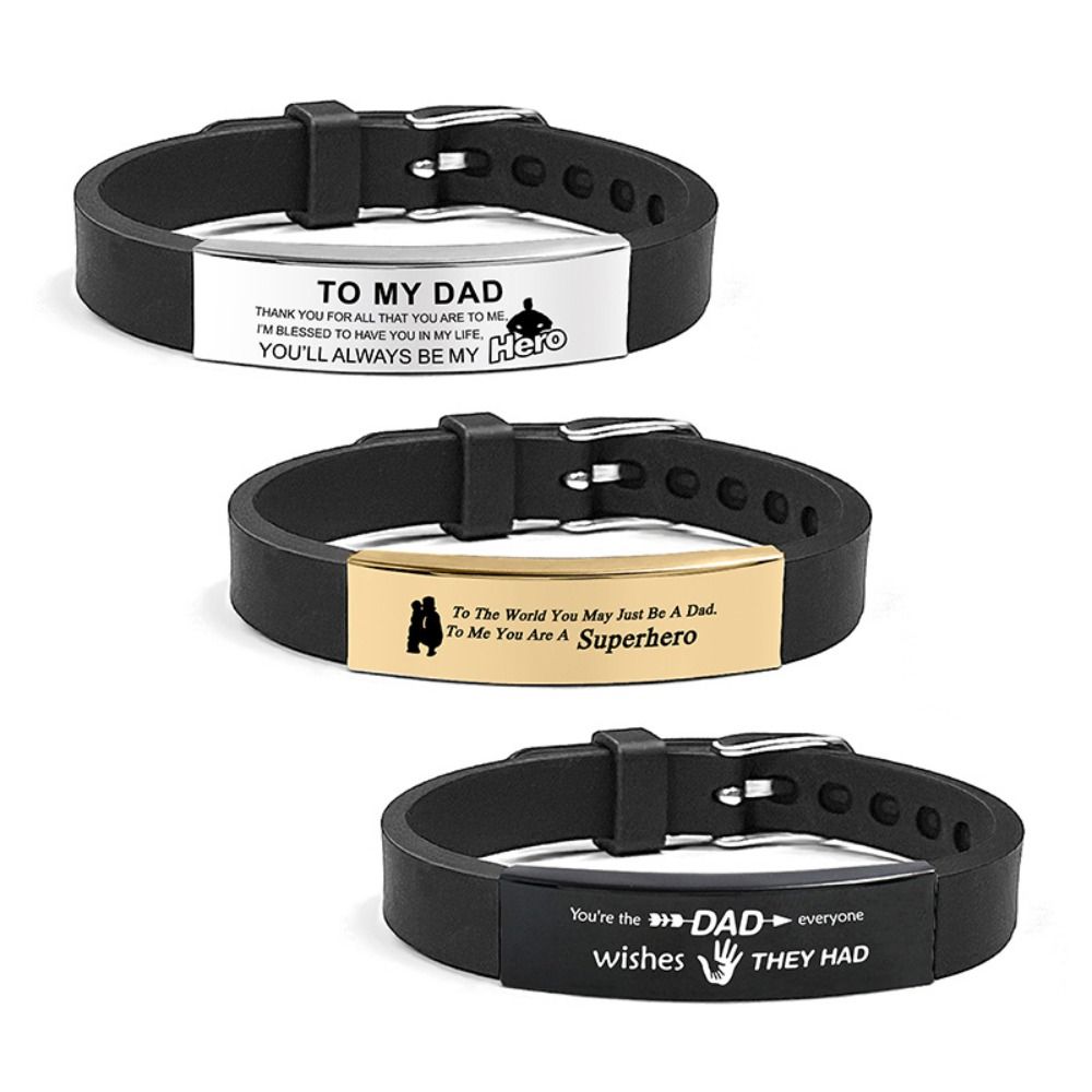 Father's Day Gifts Inspirational Quote Bracelets Wristband Bracelet for Father Father Gifts