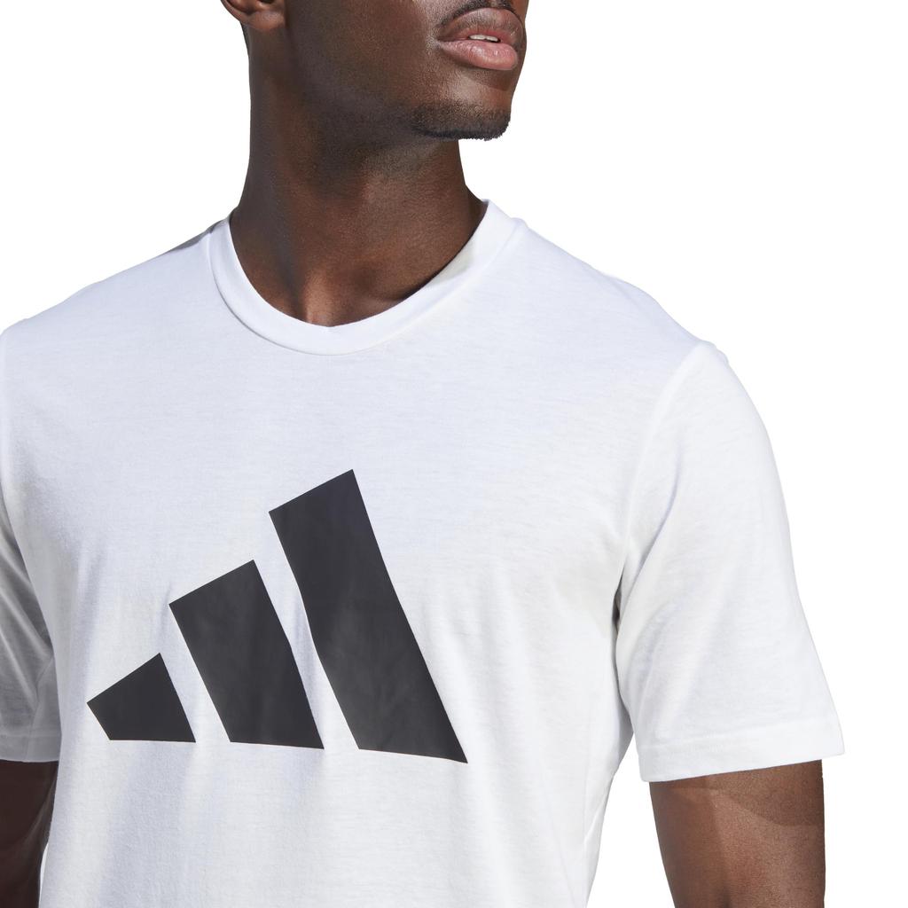 Adidas Train Essentials Feelready Logo Training Short Sleeve Size XL T-Shirt, Men's BXH37, White/Black (IM4373),