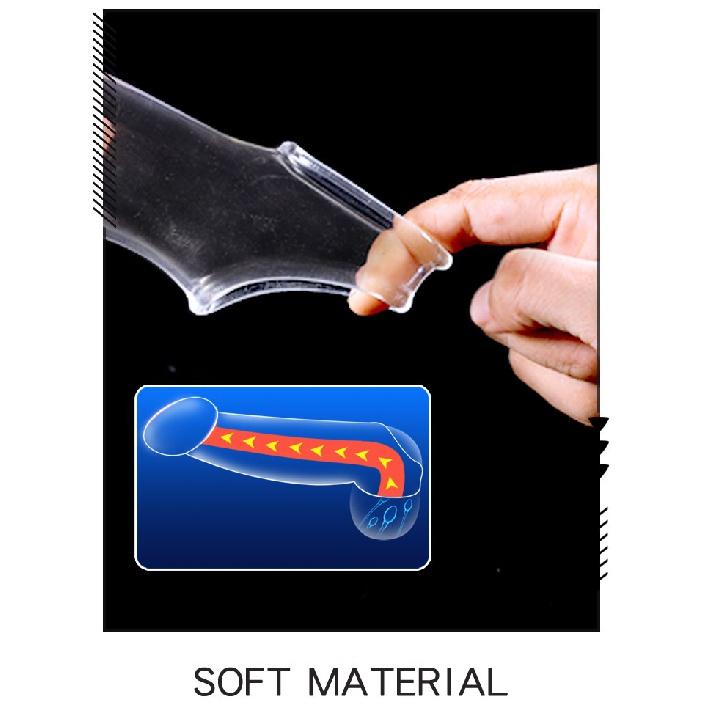 Vibrator Penis Sleeve Horse Dildo Reusable Condom Cock Ring Dildos Delay Penis Extender Dick Enlarger Sexy Toys For Men Sex