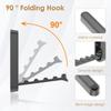 6Pcs Metal Foldable Wall Hook Wall Mounted Coat Hat Clothes hanger Hook for home Bedroom Self-Adhesive wall hook with Screws