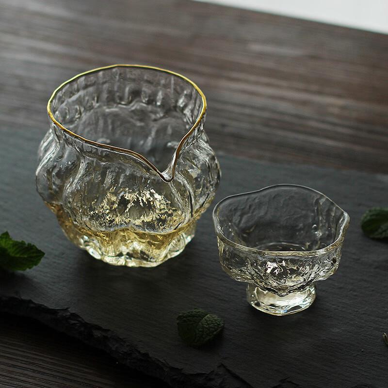Hammered Glass Tea Fairness Cup Set