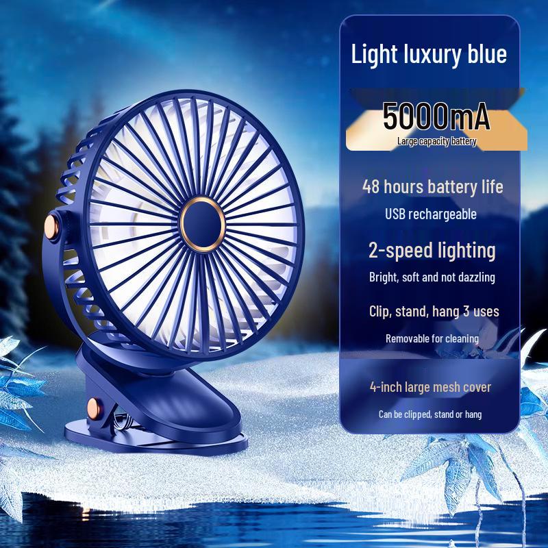 Rechargeable Clip-On Mini Desk Fan