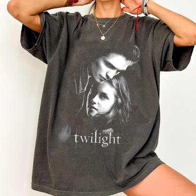 Comfort Colors Twilight Saga T-Shirt Edward Bella Jacob Retro 90er Merch übergroßes T-Shirt