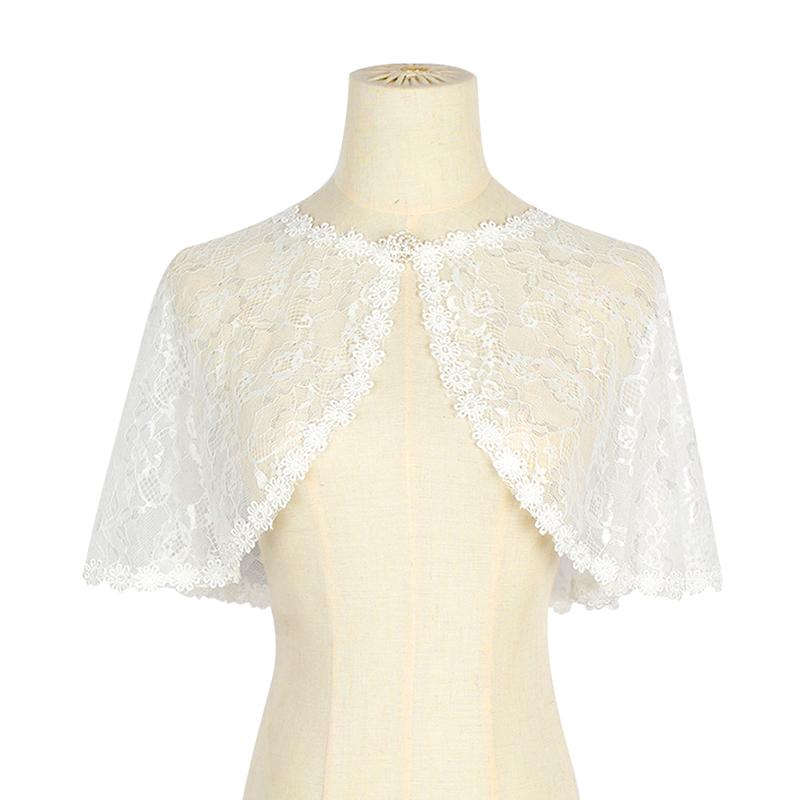 1Pc Diamant-Knopf Mode Mantel Moderne Spitze Schal Einfachheit Sonnenschutz Strickjacke Volltonfarbe Brautkleid