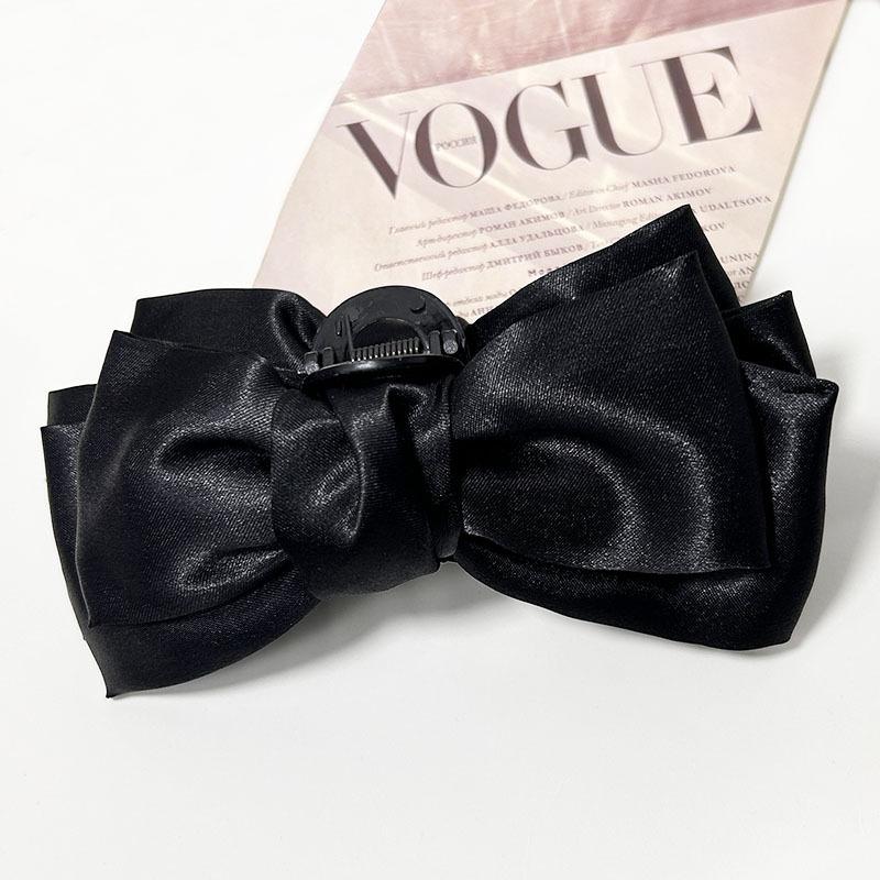 New Elegant Large Bow Hair Claws Fashion Satin Bowknot Hair Clip Hairpins Party Hair Accessories For Women Girls Korean Headwear
