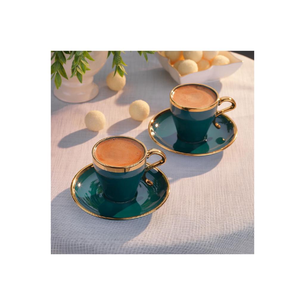 Vien Kaffeetassen-Set für 6 Personen, 12-teilig, Grün