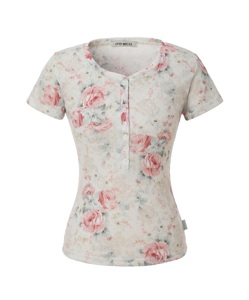 Mileko Flower Button T Ivory