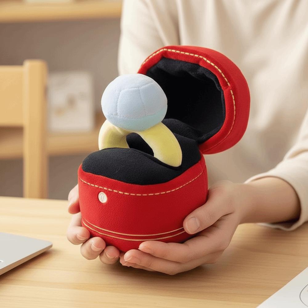 Měkký plyšový zásnubní prsten Plyšový Kreativní design Plyšová hračka Nadrozměrný prsten Plyšový Zásnubní večírek