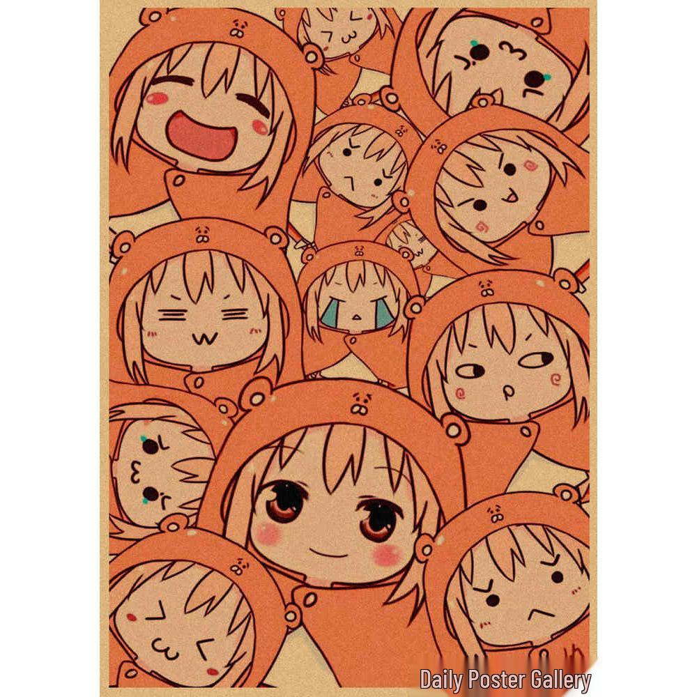 Japanese Anime Himouto! Umaru-chan Retro Kraft Paper Decorative Poster