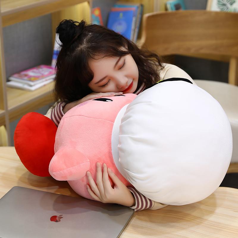 Big Size Chef Kirby Plushies Stuffed Anime Japanese Style Soft Plushies Cuddly Doll Birthday Gifts Girl Child