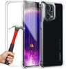 Case for OPPO Find X5 Pro - TPU - Shockproof - Transparent - 2 Tempered Glasses - Screen Protector