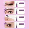 4-Piece Stainless Steel Tweezers Set Grooming Kit for Eyebrow Shaping, Beard Hair Removal & Eyelash Extension, Purple Case