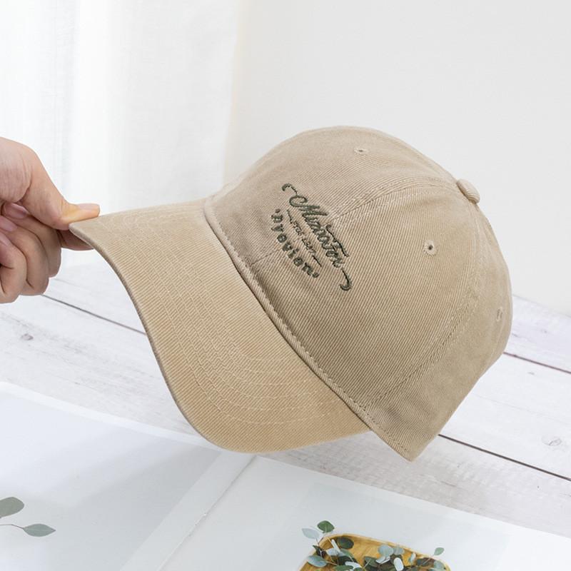 Vintage Japanese Wash Cotton Baseball Cap With Embroidery For Casual Men