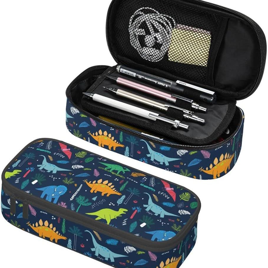 Basketball Print Large Capacity Pencil & Makeup Case Pencil Bag