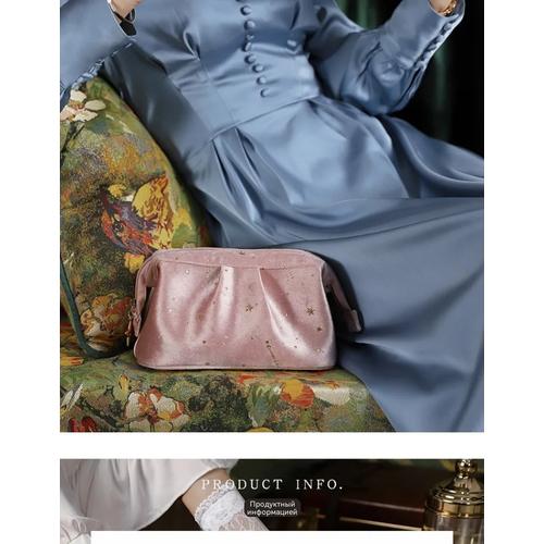 Portable Large Capacity Clutch Bag, Women Cosmetic Organizer Evening Small Handbag
