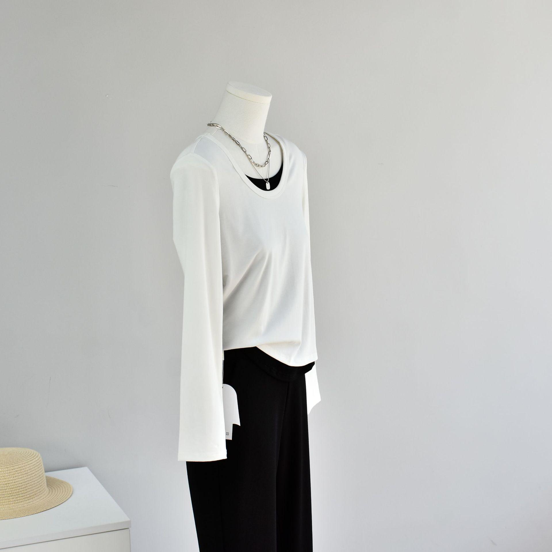 

Женская стильная многослойная футболка с длинными рукавами из коллекции весна-лето 2025 года в западном стиле. XXL (60-70 kg)