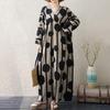 Long Sleeve Plus Size Cotton Vintage New In Dresses for Women Casual Loose Maxi Spring Autumn Dress