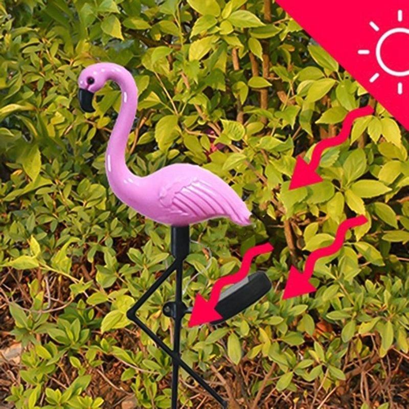 3Lamps/Drag Led Solar Power Flamingo Lawn Garden Stake Landscape Outdoor