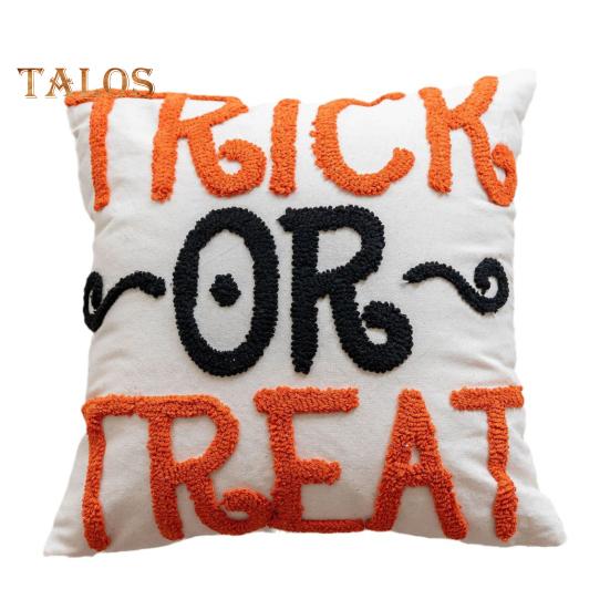 

Наволочка 3D с вышивкой в виде мультяшного призрака, квадратная форма, для спальни, гостиной, дивана, украшения для вечеринки в честь Хэллоуина, наволочка, чехол для подушки A