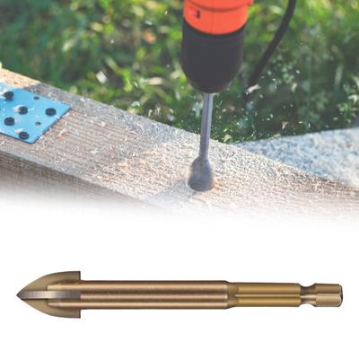 Universal Triangle Drill Bit High Hardness Anti-rust Widely Used Low Resistance Cross Drill Bit for Ceramic Tile
