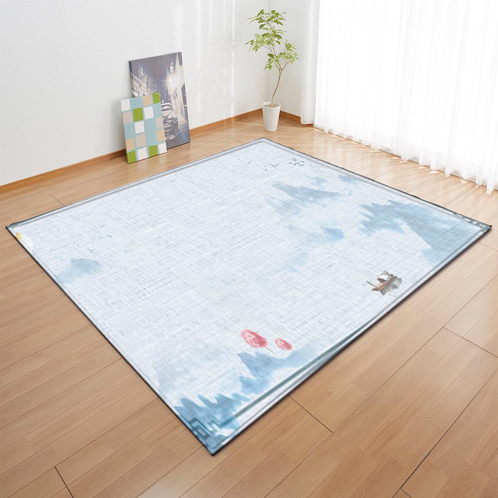 Textured Large Carpet Feather Wind Bedroom Floor Mat