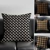 Fashion Luxury Graceful Peacock Feather Pattern Cushion Cover Pillow Case Antidustmite Invisible Zipper Silky Plush Cushion