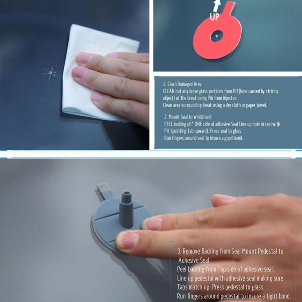 Car Windshield Repair Kit, Car Glass Repair Tool, Windshield Stepping Stone Repair Kit, Diys,