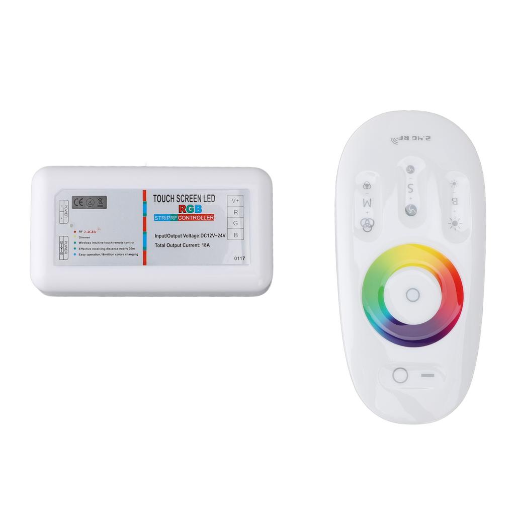 RF LED Remote Controller 3 Channels Constant Voltage 2.4G Wireless Touch LED RGB Dimmer Controller DC12‑24V