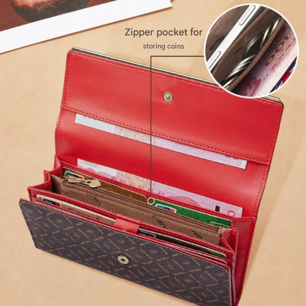 Women's Simple Modern Cowhide Long Wallet