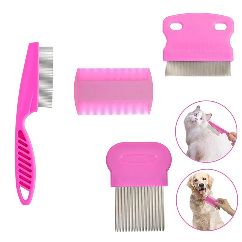 8Pcs/Set Flea Comb Cat Grooming Comb Set Removes Mucus And Crust Small Lice Flea Combs Cats Supplies Pet Comb