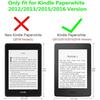 Kepuch Custer Case for Kindle Paperwhite 1/2/3 2012 2013 2015 2016, Lightweight PU Leather Cover - Blue