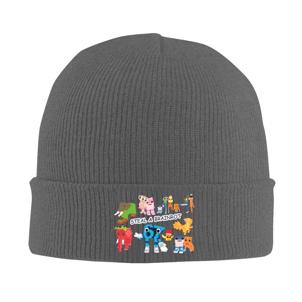 Steal A Brain Rot Beanie Hats 67 Funny Italian Brainrot Beanies Unisex Women Unisex Warm Caps Autumn Sport Printed Bonnet Hats