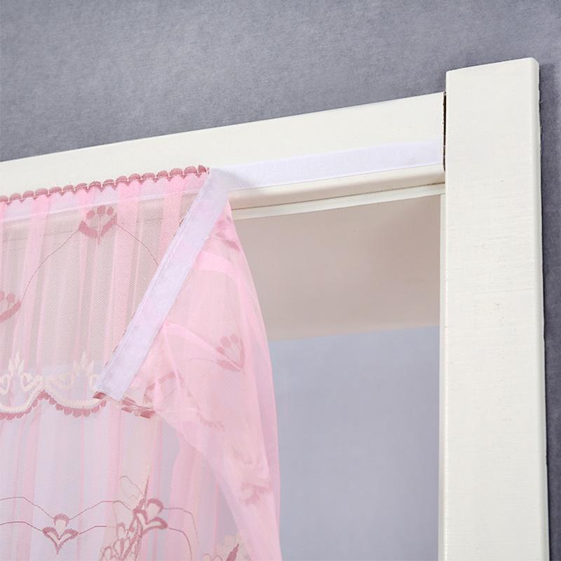 1PC Lace Trim Door Net Screen Mosquito Proof Lace Door Curtain Door Nets Summer Fly Insect Bedroom