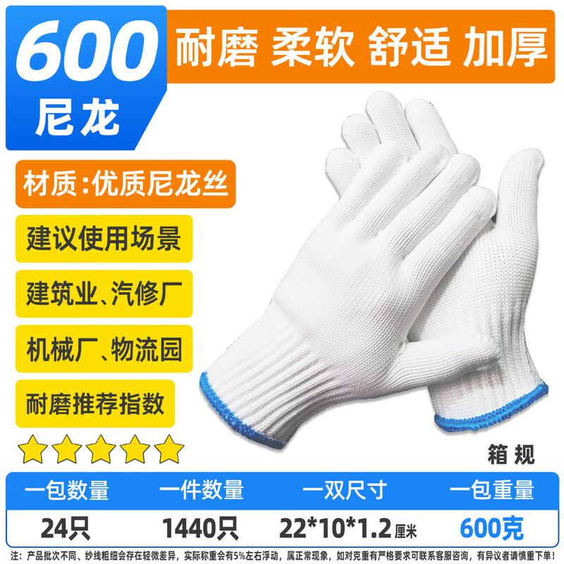 Tingbai Wear-Resistant Nylon Work Gloves