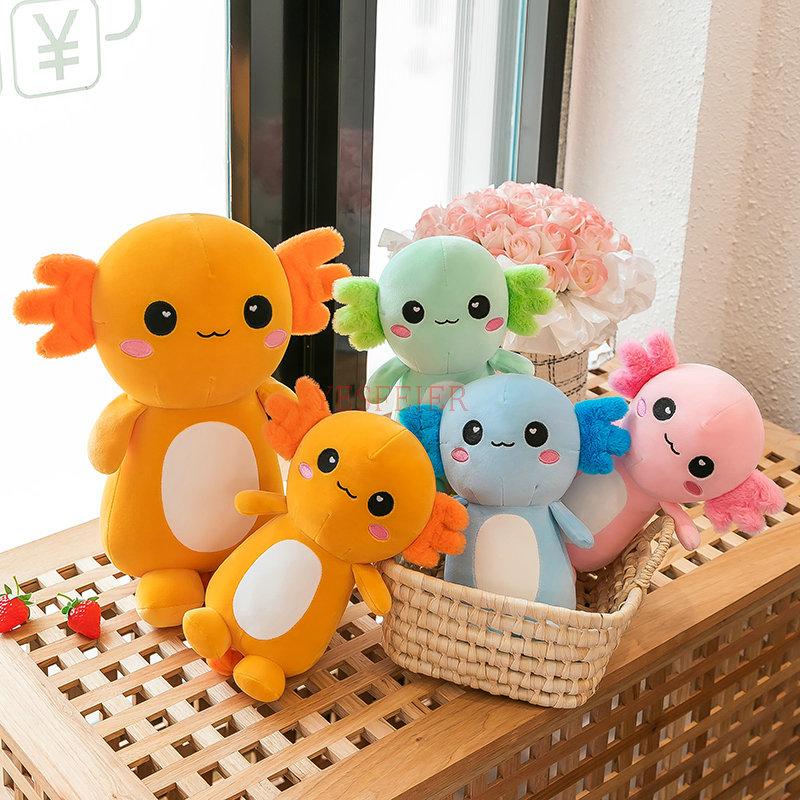 30-50cm Cute Axolotl Plush Toy Cartoon Animal Stuffed Plushie Doll Birthday Christmas Halloween Gifts Salamandered