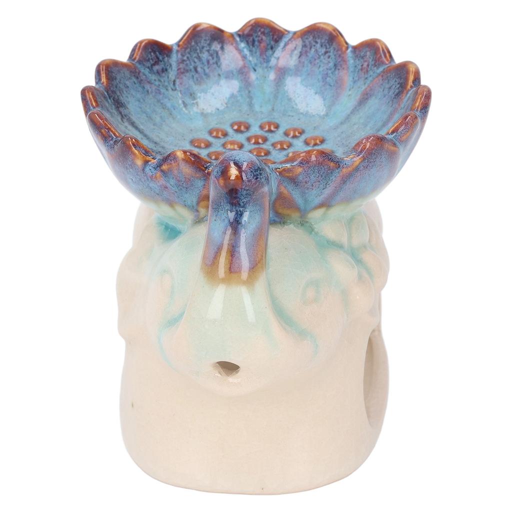 Elephant Ceramic Aroma Fragrance Wax Warmer Ice Crack Texture Pattern Candle Essential Oil Burner