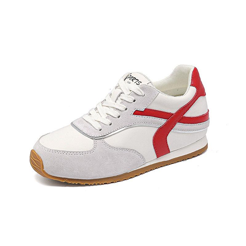 Color Matching Increases Women's Autumn New Soft Bottom Comfortable Small Casual Thick Bottom Red