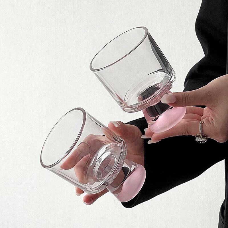 Star-Marked Pink Mountain Glass Stemware