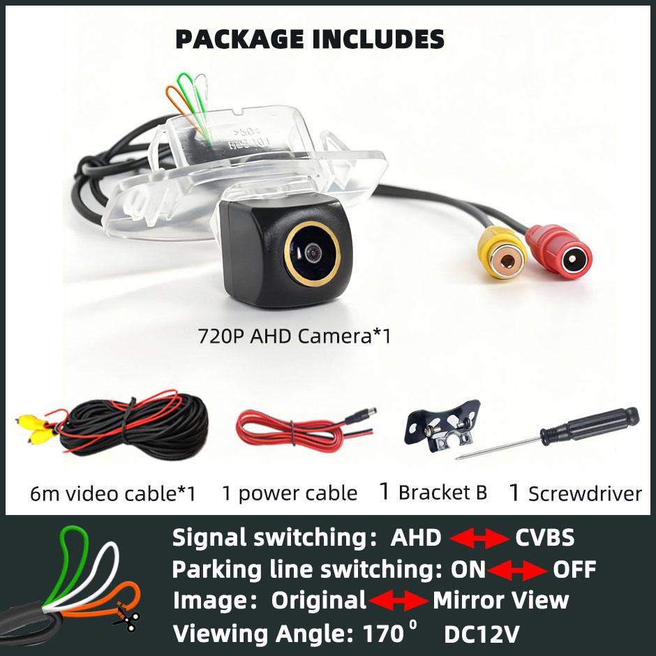HD Backup Camera Rear View Reverse 170° AHD720P/1080P Cam Parking Fits Honda Accord Spirior Civic City RDX Ciimo Crider Everus
