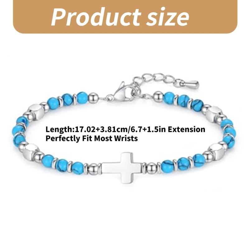 Steinarmband Natürliches Steinarmband Religiöses Perlenarmband Armschmuck Party-Accessoire Geeignet für Alltagsoutfits