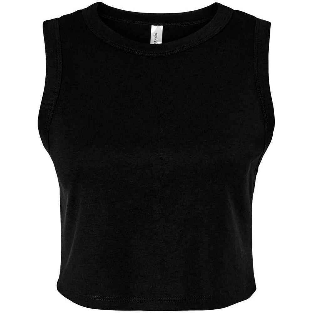Bella + Canvas Womens/Ladies Muscle Micro-Rib Cropped Tank Top