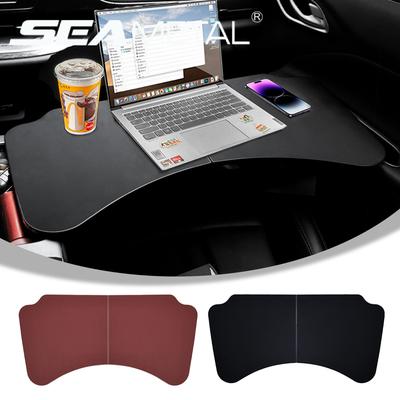 Food Tray Table Eating Drinks Tray Holder Foldable Car Steering Wheel Laptop Tray Table High Stability Strong Universal