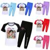 Kpop Demon Hunters Saja Jongens Patroon Kinder Katoenen Pyjamaset Met Cartoon Patroon Voor Zomer En Lente Nachtkleding