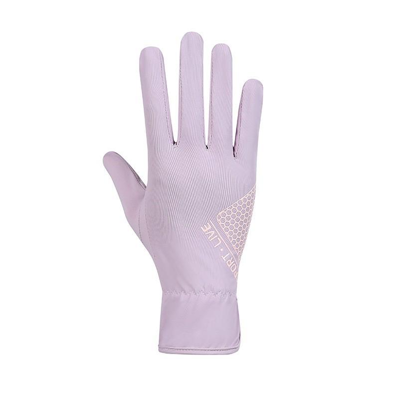 

Sunscreen gloves women s summer outdoor cycling sports driving shading cool breathable thin full finger touch screen gloves average size