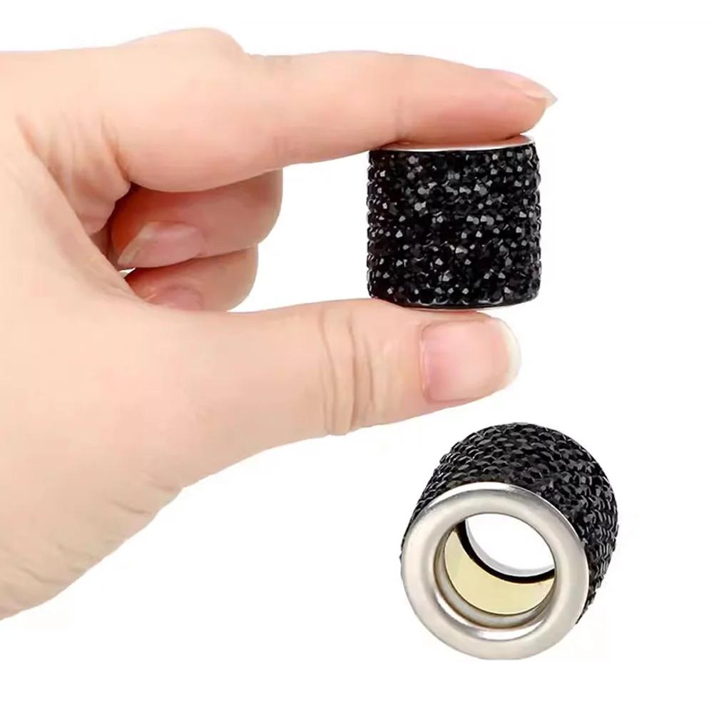 2Pcs Car Bling Crystal Seat Headrest Collars Decor Seat Headrest Shiny Diamond Rhinestone Decor Car Charms Interior Accessories