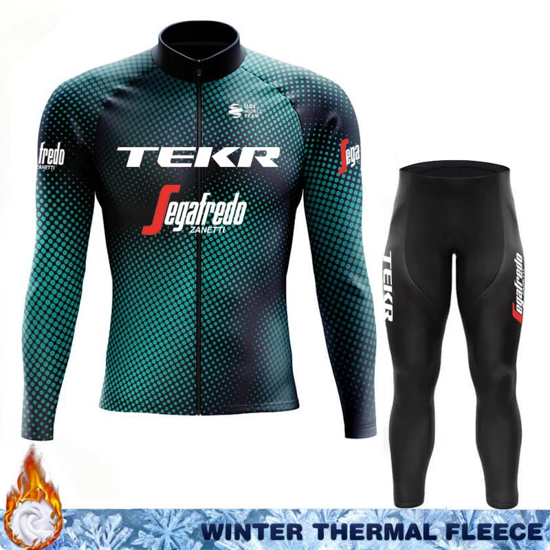 TEKR Man Cycling Maillot Winter Thermal Fleece Clothing Bicycle Clothes Jersey Men 2026 Bib Road Jackets Set Sportswear Cycle