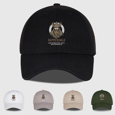 Hammersbald Bedruckte Baseballkappe Weich, Bequem, Leicht, Atmungsaktiv, Verstellbar Retro Wikinger Stil, Kühn Und Modisch