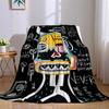 Graffiti - Style Abstract Flannel Blanket Warm Soft Halloween Christmas Couch Warm Cozy Decorative Decor Gift For All Season