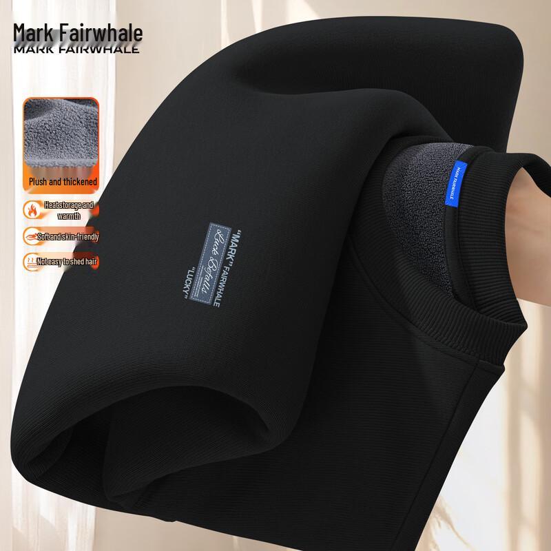 Mark Fairwhale Men's American Trendy Thickened Round Neck Sweatshirt