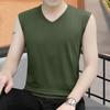 Men's Slim Korean Style V-Neck Sleeveless Vest - Casual Breathable Solid Color Youth Waistcoat